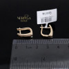 Rose gold english lock earrings #67512