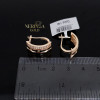 Rose gold english lock earrings #67506