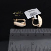 Rose gold english lock earrings #67508