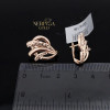 Rose gold english lock earrings #67517