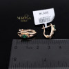 Rose gold english lock earrings #67509