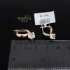 Rose gold english lock earrings #67510