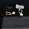 Rose gold english lock earrings #67542