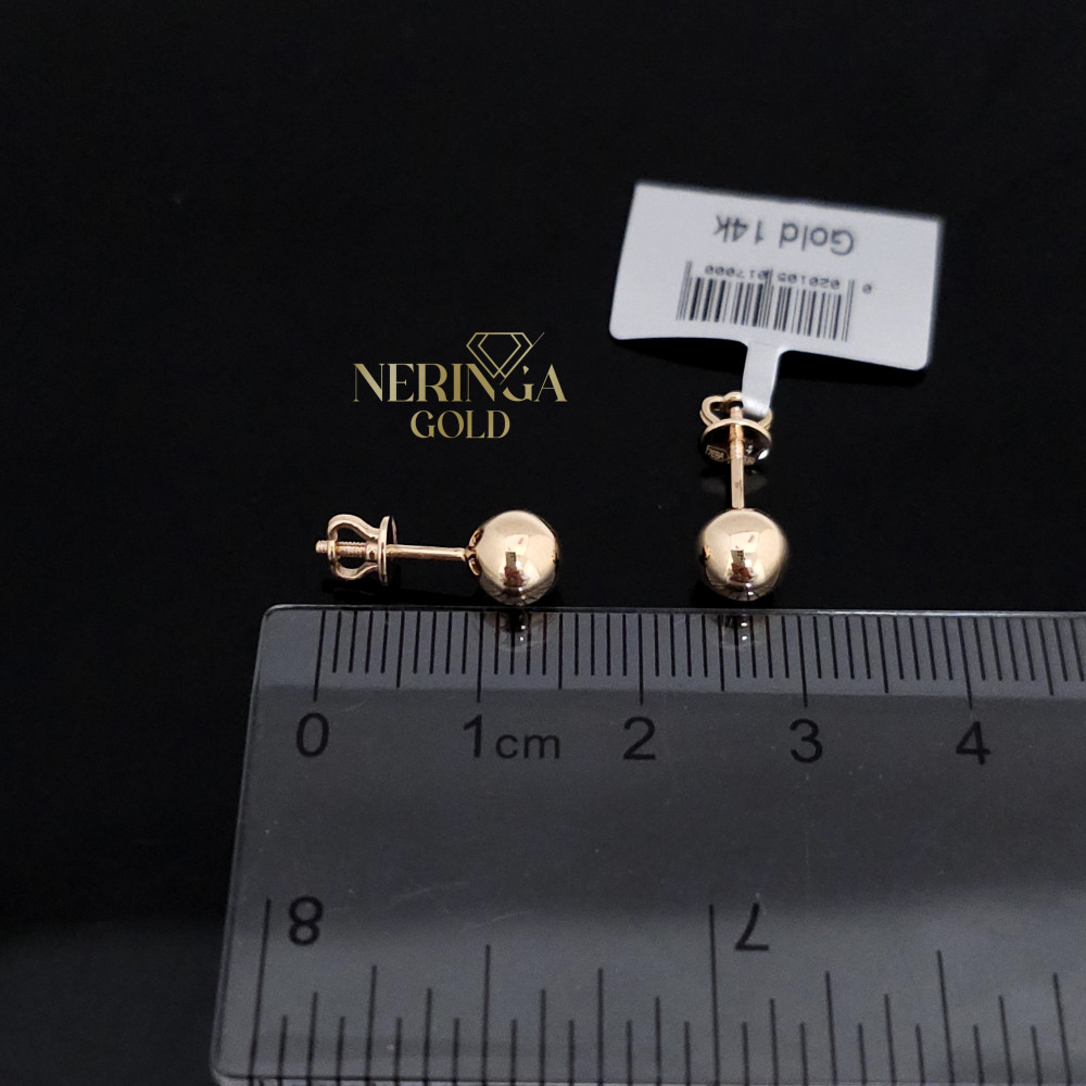 Rose gold stud earrings #67547