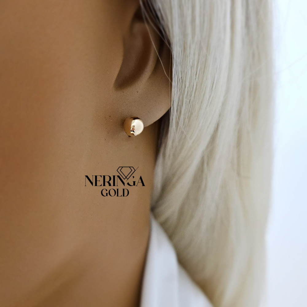 Rose gold stud earrings #67547