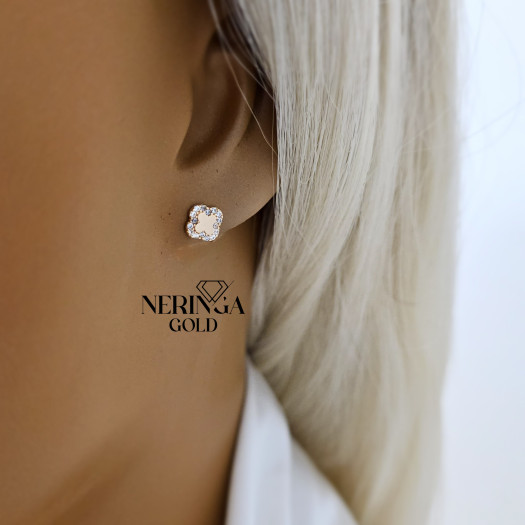 Rose gold stud earrings #67549