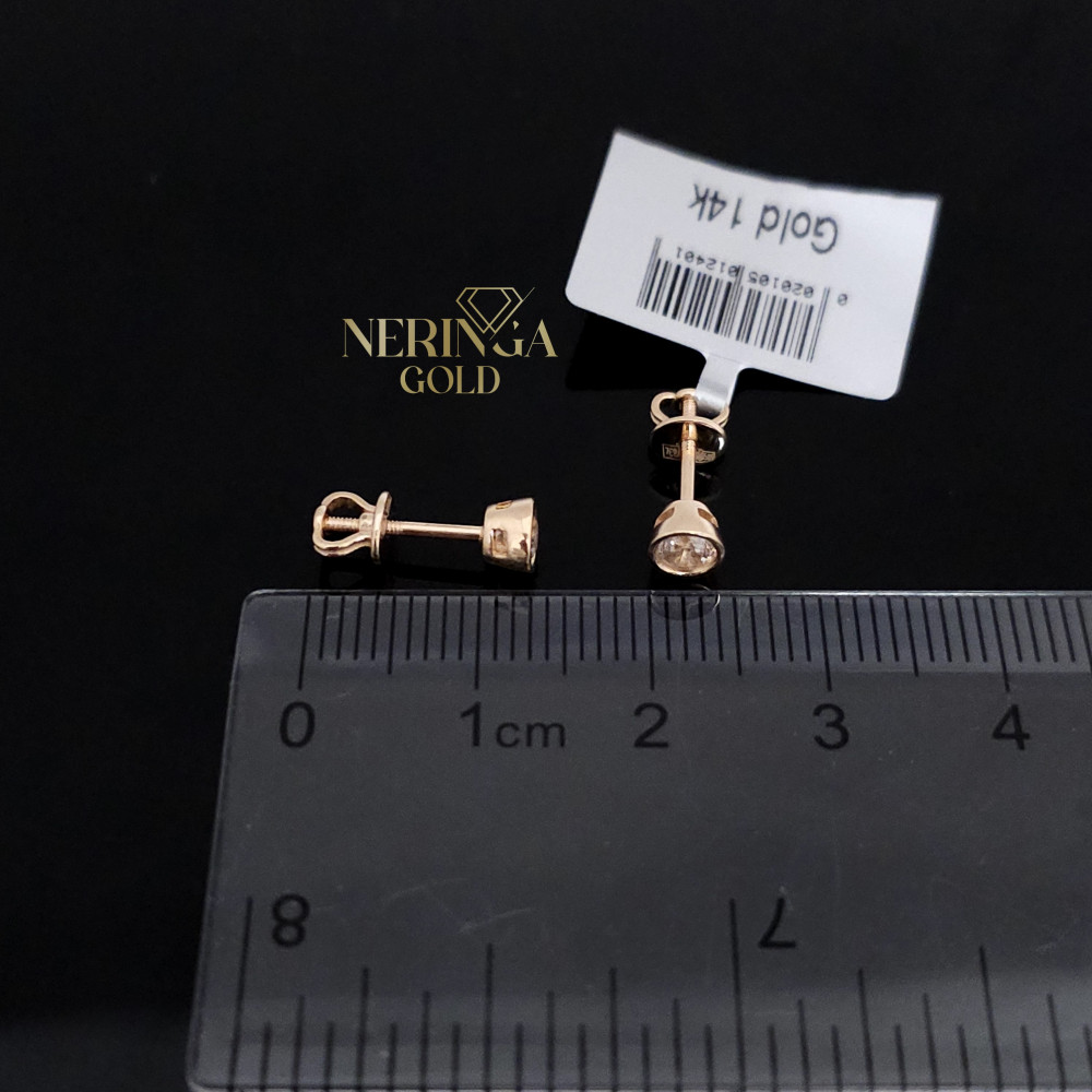 Rose gold stud earrings #67544