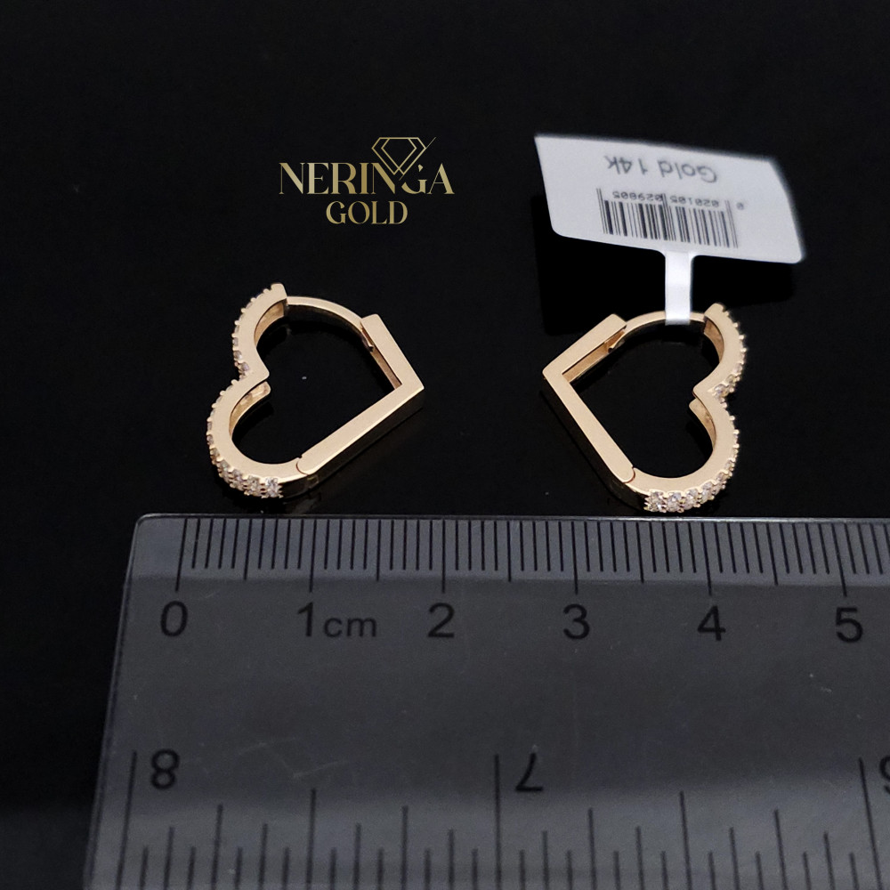 Rose gold earring #67523