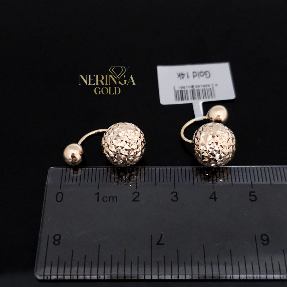 Rose gold earring #67534