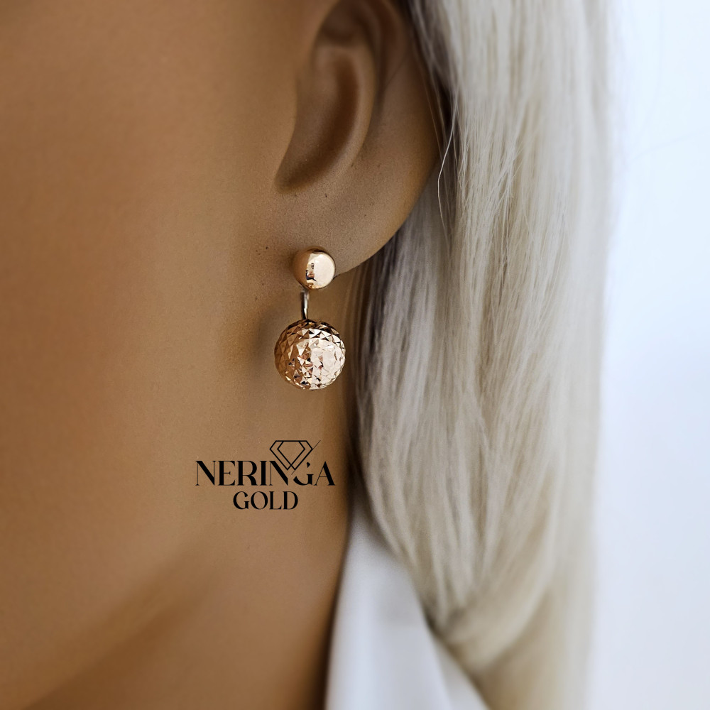 Rose gold earring #67533