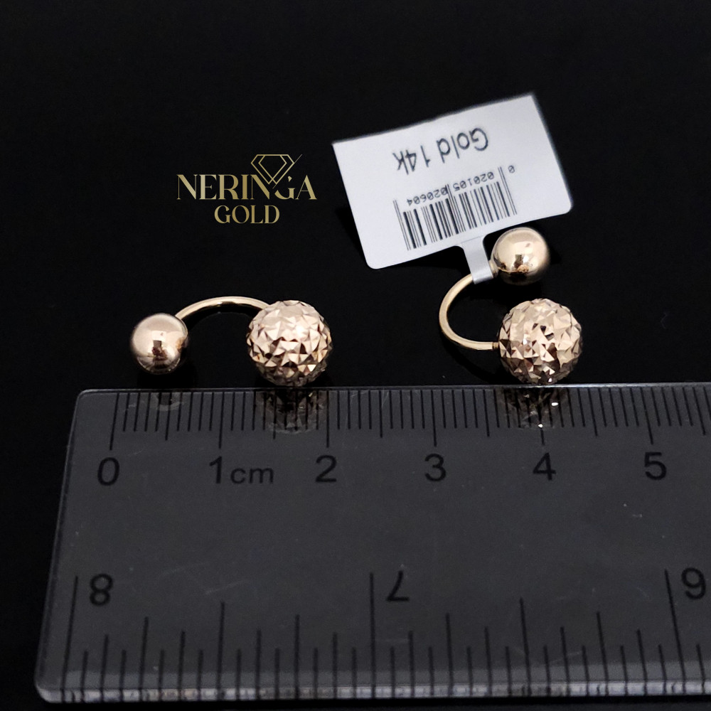 Rose gold earring #67532