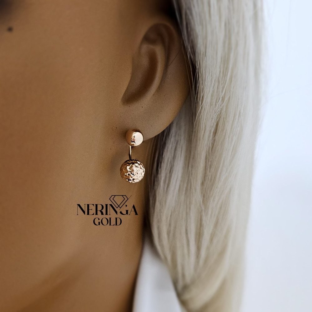 Rose gold earring #67532