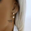 Rose gold earring #67532