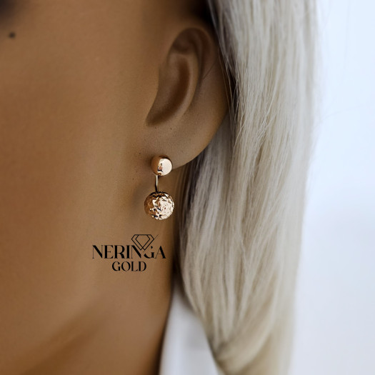 Rose gold earring #67532