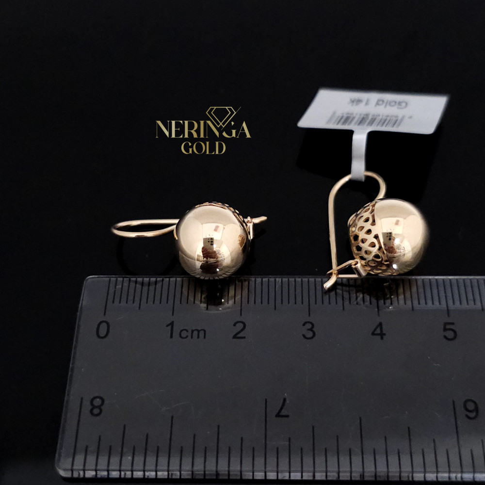 Rose gold earring #67527