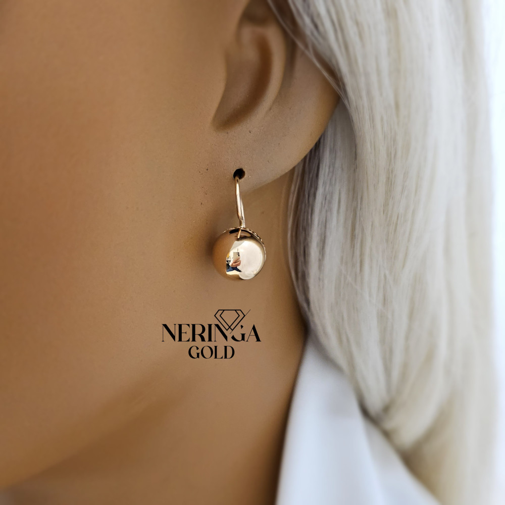 Rose gold earring #67527