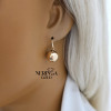 Rose gold earring #67527