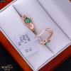 Rose gold english lock earrings #67509