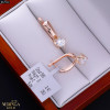 Rose gold english lock earrings #67510