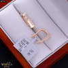 Rose gold english lock earrings #67512
