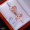 Rose gold english lock earrings #67517