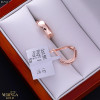 Rose gold english lock earrings #67518