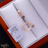 Rose gold english lock earrings #67519