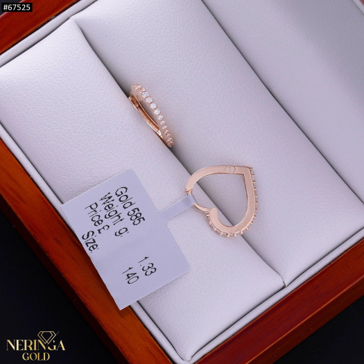 Rose gold earring #67525