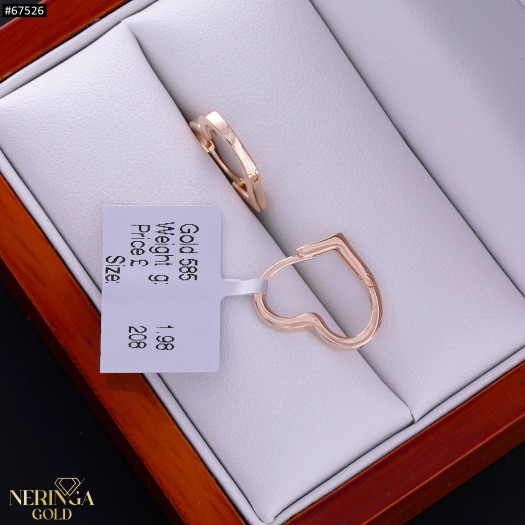 Rose gold earring #67526