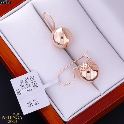 Rose gold earring #67527