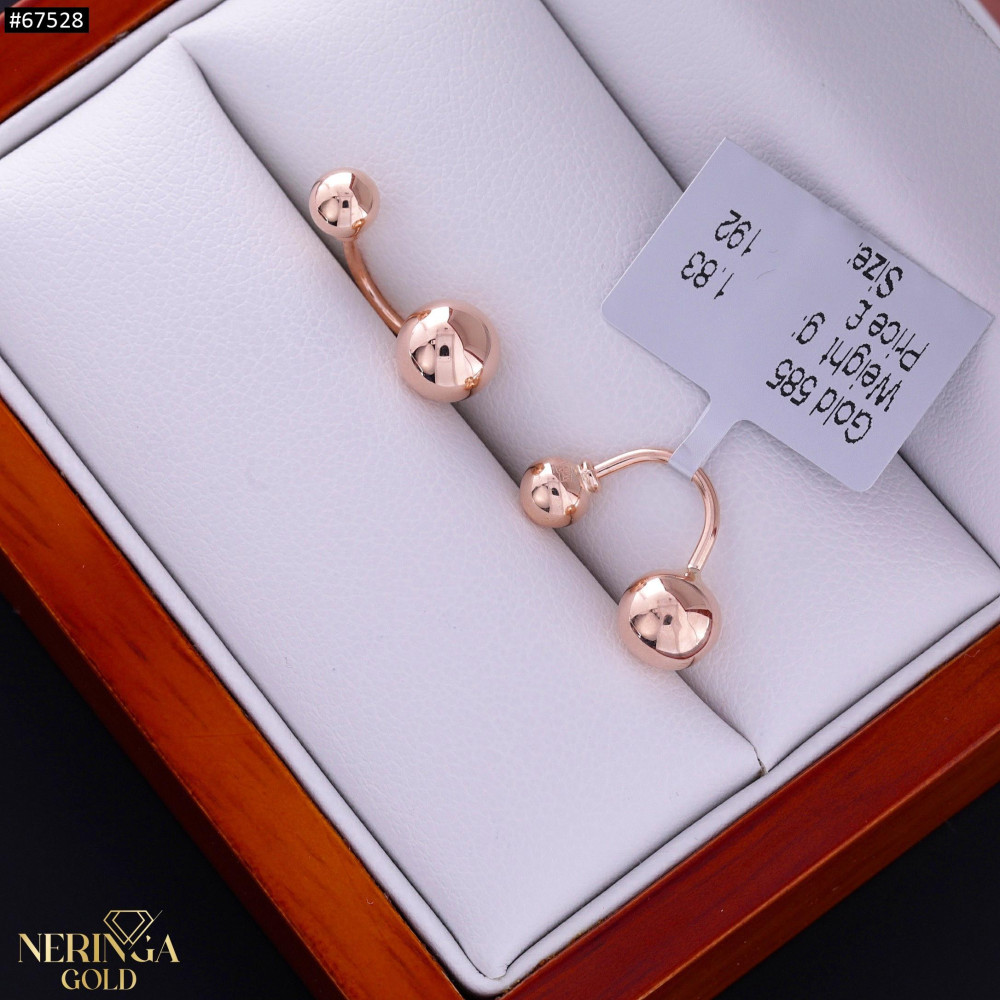 Rose gold earring #67528