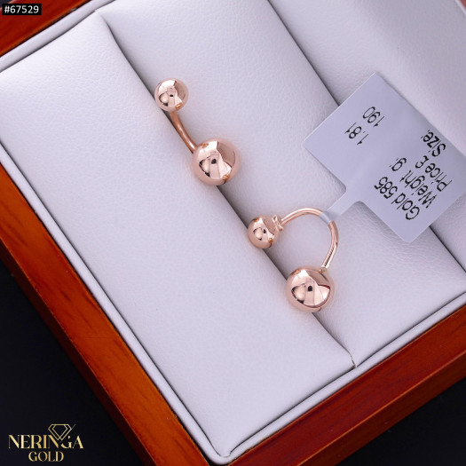 Rose gold earring #67529