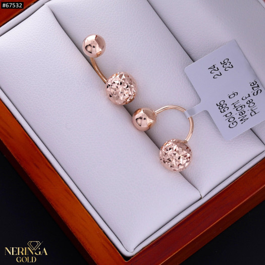 Rose gold earring #67532