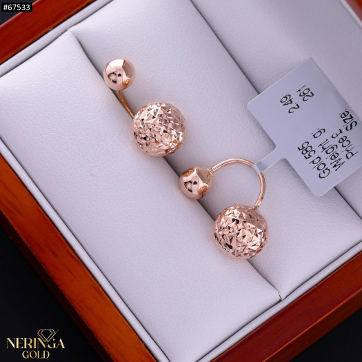 Rose gold earring #67533