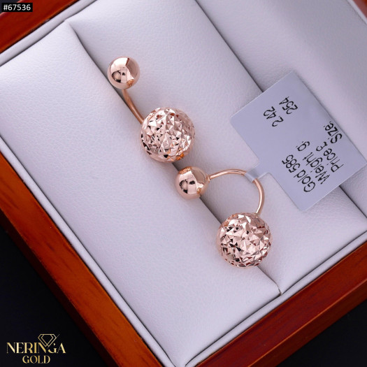 Rose gold earring #67536