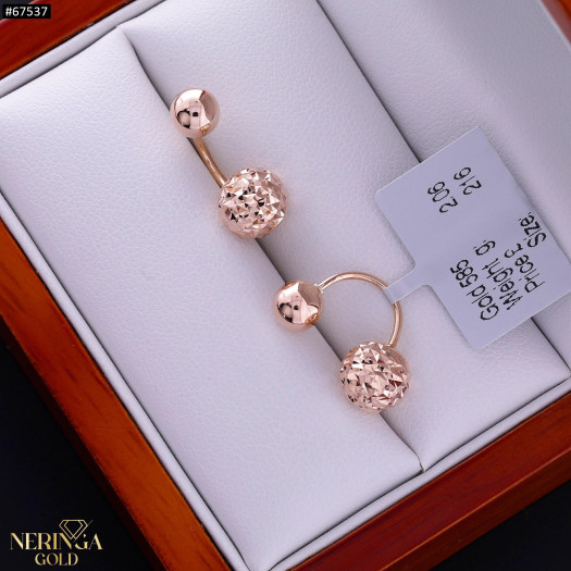 Rose gold earring #67537