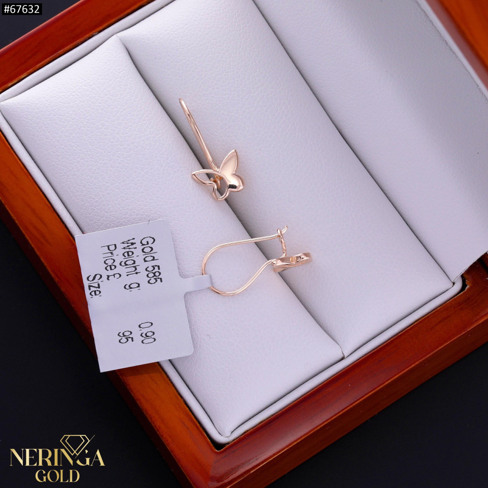 Rose gold children earrings #67632