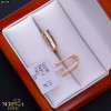 Rose gold english lock earrings #67639