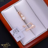 Rose gold english lock earrings #67641