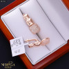 Rose gold english lock earrings #67643