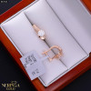 Rose gold english lock earrings #67644