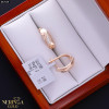 Rose gold english lock earrings #67649