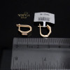 Rose gold english lock earrings #67645