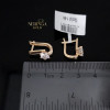 Rose gold english lock earrings #67644