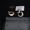 Rose gold english lock earrings #67649