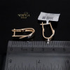 Rose gold english lock earrings #67633