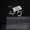 Rose gold english lock earrings #67639