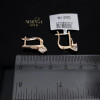 Rose gold english lock earrings #67647