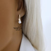 Rose gold english lock earrings #67647