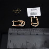 Rose gold english lock earrings #67634